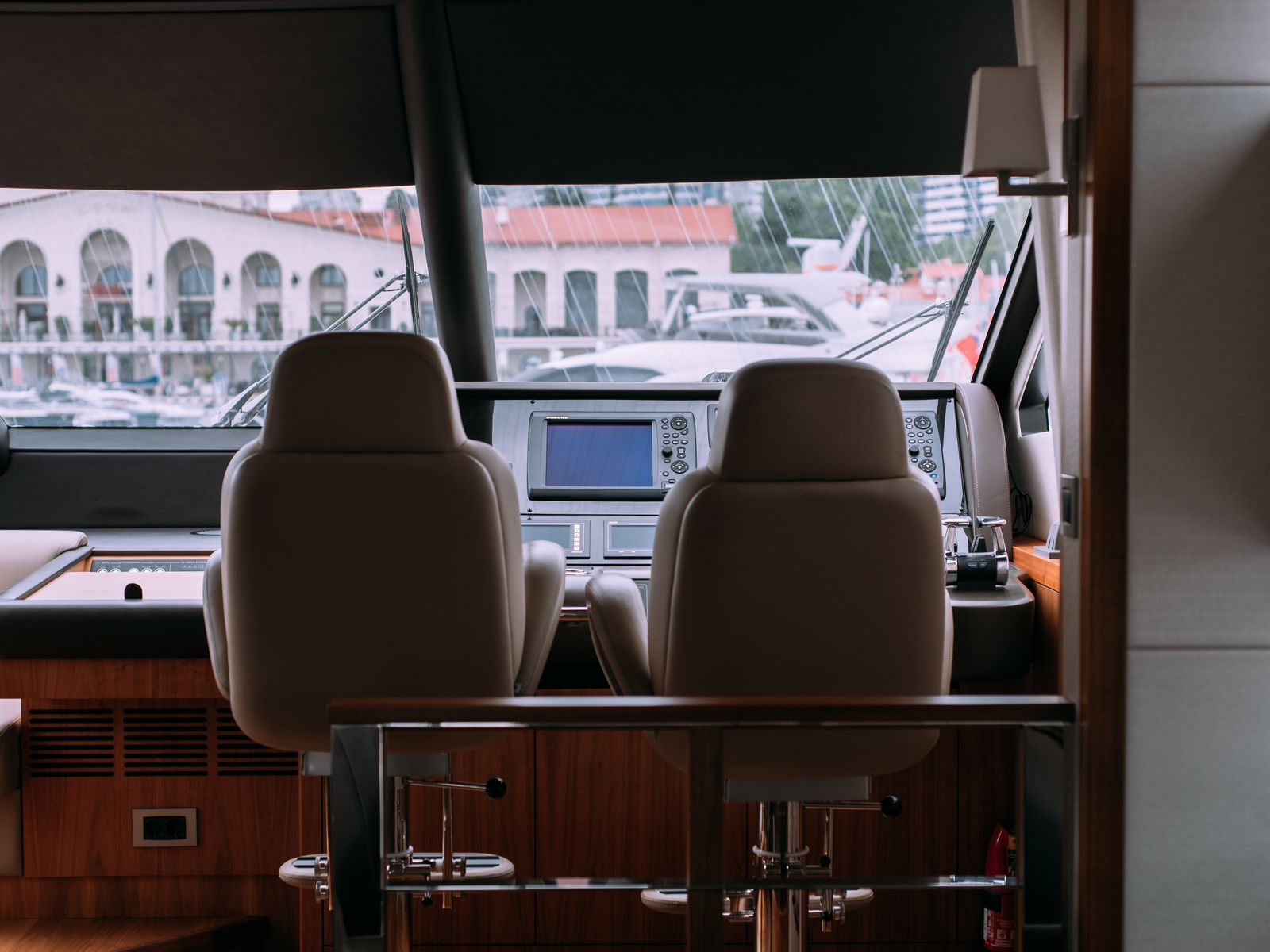 Yacht helm and cockpit seating