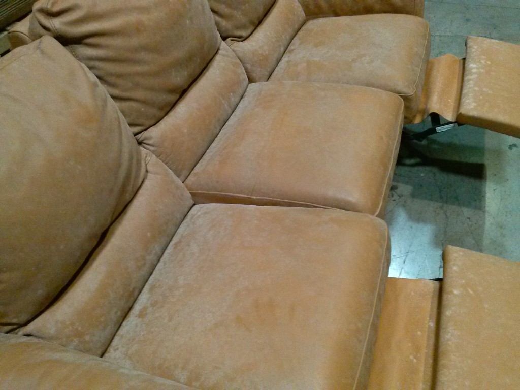 Sofa before Chem-Dry cleaning